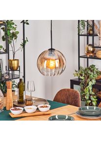 hofstein Koyoto H&auml;ngeleuchte Glas 25 cm Bernsteinfarben, Klar, 1-flammig