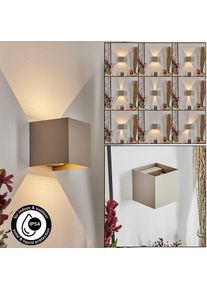 hofstein Tamarin Au&szlig;enwandleuchte LED Beige, 2-flammig