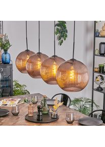 hofstein Koyoto H&auml;ngeleuchte Glas 30 cm Kupferfarben, 4-flammig