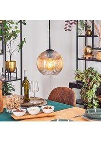 hofstein Koyoto H&auml;ngeleuchte Glas 20 cm Bernsteinfarben, Klar, 1-flammig