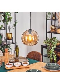 hofstein Koyoto H&auml;ngeleuchte Glas 25 cm Bernsteinfarben, 1-flammig