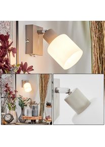 hofstein Fonik Wandleuchte Chrom, Sandfarben, 1-flammig