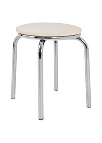 Boxxx Stapelhocker , Weiss, Chromfarben , Metall, Kunststoff , 46x45x46 cm , stapelbar , Wohnzimmer, Sessel, Hocker, Sitzhocker
