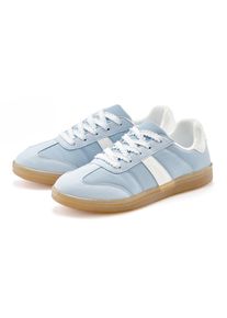 Lascana, Unisex, Lascana Sneaker &raquo;Schn&uuml;rschuh, Halbschuh, Freizeitschuh&laquo; mit angesagter Sohle VEGAN, hellblau, wei&szlig;, 40, Sportliches und modisches 