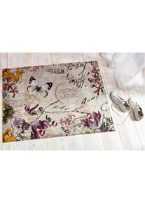 Paillasson motif papillon en beige40x60 cm, Couleur/Motif: cr&egrave;me, bonprix