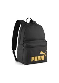 Puma, Puma Rucksack &raquo;PHASE BACKPACK&laquo; f&uuml;r Erwachsene, sportlicher Stil, mit Zwei-Wege-Reissverschluss, Puma schwarz, gold, no.1 logo, Einheitsgr&ouml;&szlig;e, 