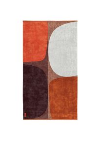 Seahorse, Strandtuch &raquo;Stones&laquo; 100x180, f&uuml;r Sauna und Pool, mit runden Stein Formen, braun, Jacquard-Velours, Baumwolle, 1 Stk.