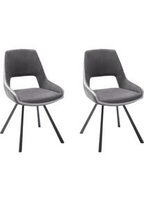 MCA furniture, MCA furniture Esszimmerstuhl &raquo;Bayonne&laquo; (Set) 2 Stk.2er Set, Stuhl 180&deg;drehbar, belastbar bis 120 kg, Sitzh&ouml;he ca. 50 cm, dunkelgrau, 