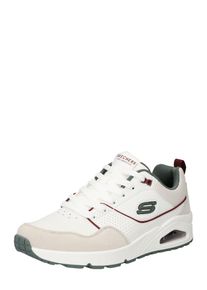 Skechers, Hommes Baskets basses 'Uno - Retro One', greige / vert / rouge fonc&eacute; / blanc