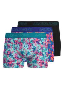 Jack & Jones Jack & Jones Boxershorts 'JACEXOTIC LEAVES' Herren Gr&ouml;&szlig;e XL blau / mint / hellpink / schwarz