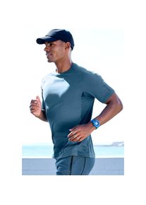 AUTHENTIC LE JOGGER, Herren, AUTHENTIC LE JOGGER Funktionsshirt mit Rundhalsausschnitt und seitlichen Mesh-Einsatz, petrol, S (44/46), Sportliches 