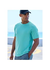 AUTHENTIC LE JOGGER, Herren, AUTHENTIC LE JOGGER Funktionsshirt mit Rundhalsausschnitt und seitlichen Mesh-Einsatz, t&uuml;rkis, XL (56/58), Sportliches 