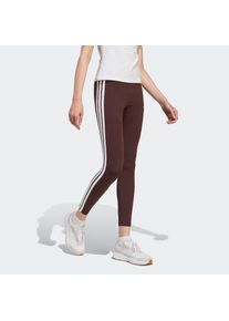 adidas Sportswear, Unisex, adidas Sportswear Trainingstights &raquo;W 3S SJ LEG&laquo; sportlicher Look mit 3-Streifen, aus Baumwolle und Elasthan, shadow braun, 