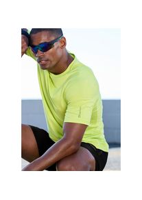 AUTHENTIC LE JOGGER, Herren, AUTHENTIC LE JOGGER Funktionsshirt mit Rundhalsausschnitt und seitlichen Mesh-Einsatz, lime, L (52/54), Sportliches 