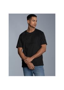 TRIGEMA, Herren, T-Shirt &raquo;TRIGEMA Heavy Oversized T-Shirt mit 3D-Motiv&laquo; 1 Stk., schwarz, M, HEAVY -Single-Jersey