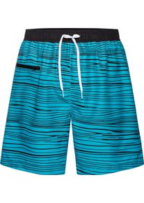 feel good Herren Badeshorts t&uuml;rkis-gestreift