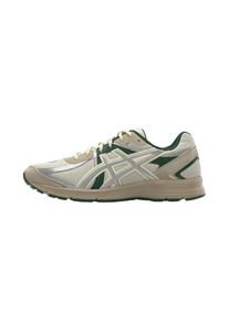 asics SportStyle, Hommes Baskets basses 'JOG 100 S', beige / vert fonc&eacute; / argent