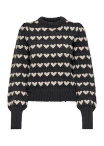 Jacqueline de Yong JDY, Femmes Pull-over 'JDYSIGRID', &eacute;cru / gris fonc&eacute;