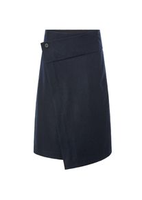 Christiane Strobel Damen-Wickelrock Wolle Dunkelblau XL