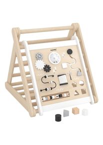 My Baby Lou Motorikspiel , Naturfarben, Schwarz, Weiss , Holz, Kunststoff , Buche , Sperrholz , 62.2x54.7x52.2 cm , Fsc, EN 71 , transportierbar , Spielzeug, Lernspiele