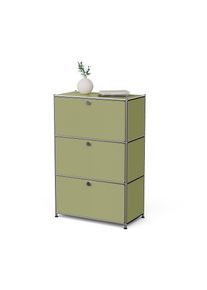 Tchibo - Metall-Kommode &raquo;Cn3&laquo; mit 3 Klappenf&auml;chern - 77x40x120,3cm - chrom - Stahl / Kunststoff / Kunststoff