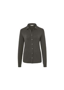 Tchibo - Blusenshirt mit Knopfleiste - Damen - Gr. XL - anthrazit