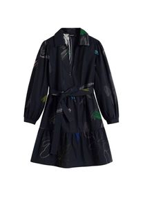 Desigual, Femmes Robe, bleu fonc&eacute; / jaune / rose clair / noir