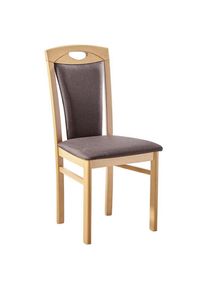 Livetastic Stuhl , Braun, Grau, Buchefarben , Holz, Textil , Buche , massiv , eckig , 49x101.5x55.5 cm , ISO 9001, Fsc, SGS-gepr&uuml;ft, Made in EU , Esszimmer, Esszimmerserien