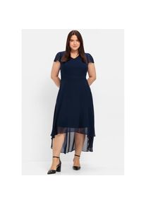 sheego, Unisex, Abendkleid &raquo;Abendkleid&laquo;, marine, 56, Normalgr&ouml;ssen, schmeichelnde Fl&uuml;gel&auml;rmel