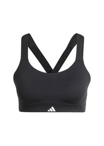 adidas Performance Sport-BH 'Impact Luxe' Damen, schwarz / wei&szlig;, Gr&ouml;&szlig;e L