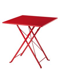 Demar Forge Balkonklapptisch Stahl quadratisch Rot