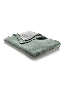 Lapuan Kankurit Waffelpiqu&eacute; Lyocell Leinen Natur-Gr&uuml;n-Hellgrau Saunatuch