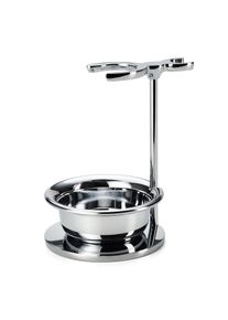 M&uuml;hle Rasurkultur Rasierst&auml;nder Zink verchromt mit Schale