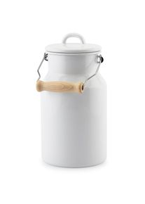 Riess Milchkanne Emaille mit Holzgriff