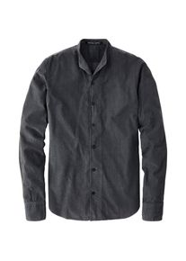 Hannes Roether Herrenhemd Feincord Blaugrau M