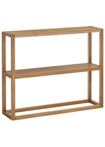Konsolentisch , Eichefarben , Holz , Eiche , massiv , rechteckig , eckig , 26x80x99 cm , offenes Fach , Wohnzimmer, Wohnzimmertische, Konsolentische