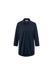 Tchibo - Piqu&eacute;-Jerseybluse - Damen - Gr. 38 - dunkelblau