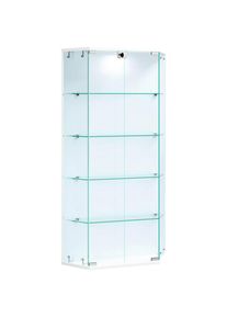 Mid.you Vitrine , Weiss , Glas , 4 F&auml;cher , 83x114x17 cm , h&auml;ngend , Wohnzimmer, Wohnw&auml;nde, Vitrinen