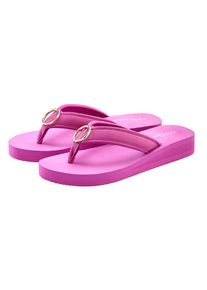 Lascana, Unisex, Lascana Badezehentrenner &raquo;Sandale, Pantolette,&laquo; Zehentrenner, Badeschuh mit Ringapplikation "Italy" VEGAN, pink, 42, Weicher und 