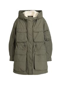 Bershka Parka Damen Gr&ouml;&szlig;e L khaki / wollwei&szlig;