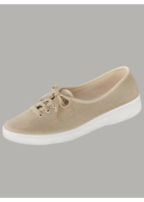 WITT Damen Schn&uuml;rschuh, beige, Gr&ouml;&szlig;e 39, 100% Baumwolle