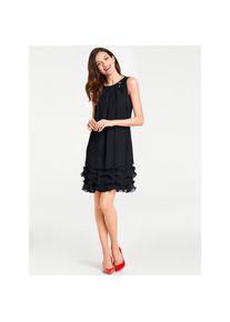 Heine, Unisex, Heine Cocktailkleid &raquo;Cocktailkleid&laquo;, schwarz, 34, Normalgr&ouml;ssen, Leicht fliessende Cr&ecirc;pe-Qualit&auml;t
