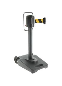 Gurtabsperrung, mobil, 1 x 15 m Gurtband, gelb/schwarz VISO