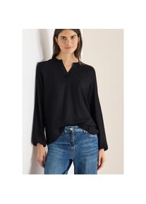 Cecil, Unisex, Schlupfbluse Split Neck mit Glitzerdetail, schwarz, S (38), Tunika f&uuml;r Unisex von Cecil