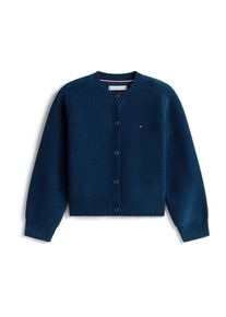 Tommy Hilfiger, Filles Cardigan 'CHENILLE', bleu marine