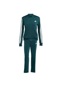 adidas Sportswear Trainingsanzug 'Essentials' Damen, dunkelgr&uuml;n / wei&szlig;, Gr&ouml;&szlig;e XS