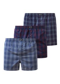 SNOCKS Boxershorts Herren Gr&ouml;&szlig;e L navy / dunkelblau / rot / offwhite