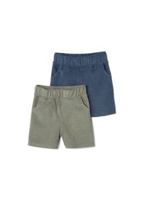Tchibo - 2 Shorts pour enfant - B&eacute;b&eacute; - taille: 74/80 - vert/bleu