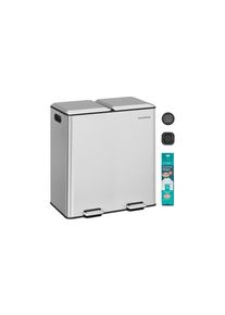 Songmics, Songmics M&uuml;lleimer &raquo;60 l&laquo; Treteimer, silberfarben, Metall