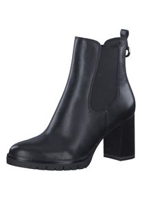 Tamaris, Unisex, Chelseaboots mit beidseitigen Stretcheinsatz, schwarz, 40, Elegante Stiefelette zum Schlupfen, vegane Verarbeitung